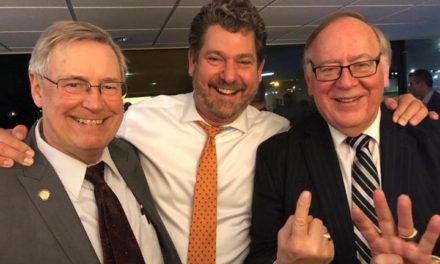 Celebrating the full funding of Highway 14 with the Senate chairs of Transportat…