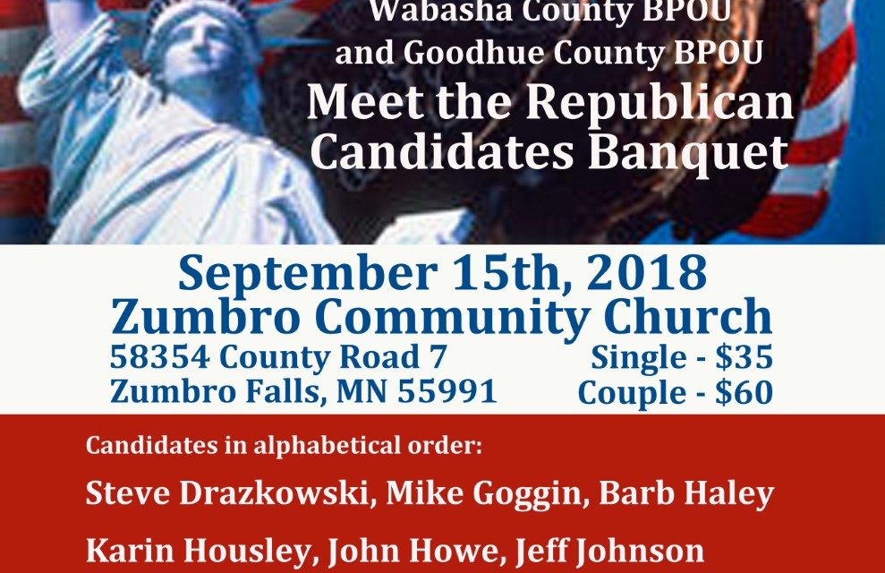 Meet the Republican Candidates Banquet – Sept. 15th